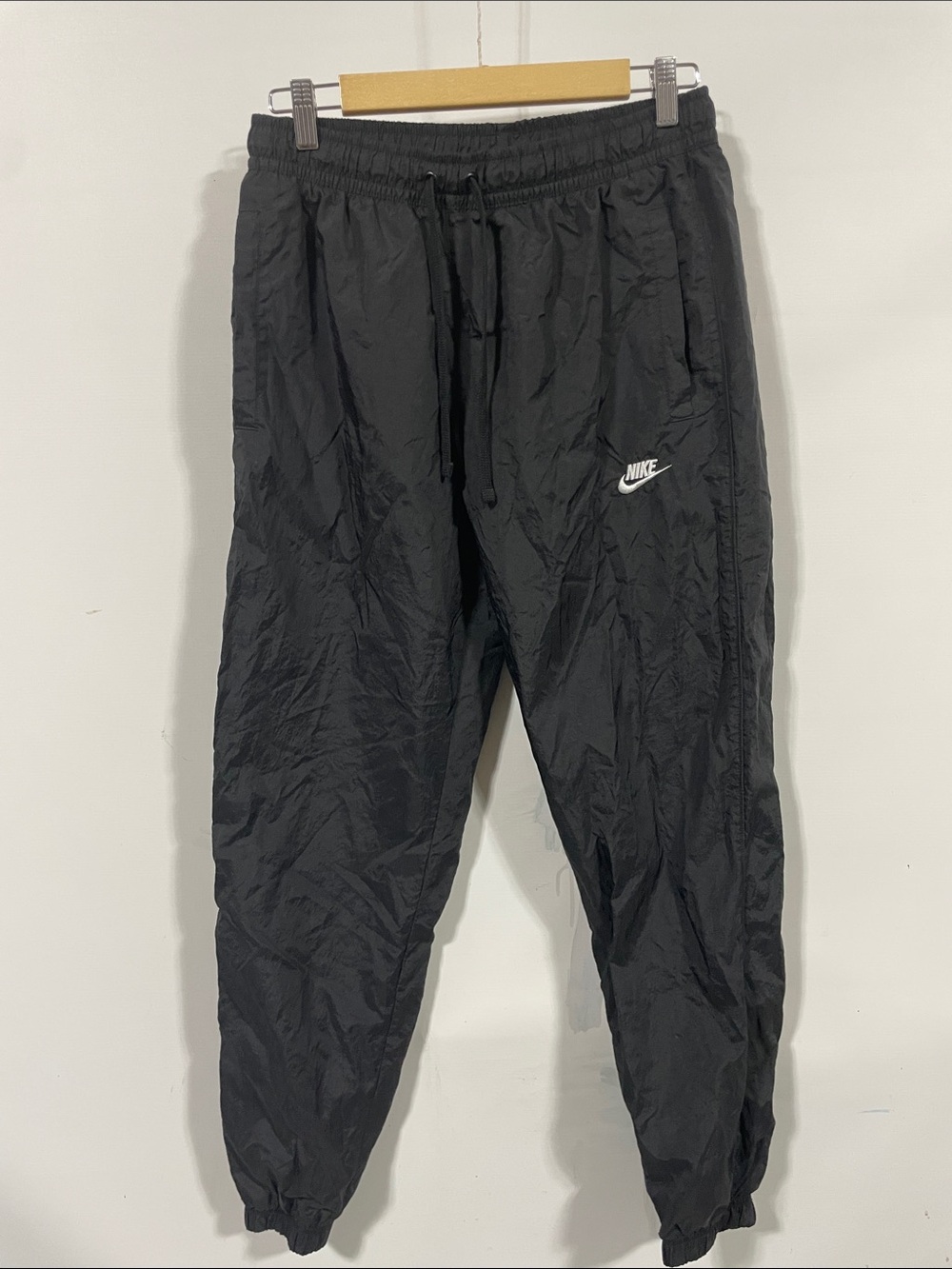 Nike Black Jogger Pants with White Swoosh Logo